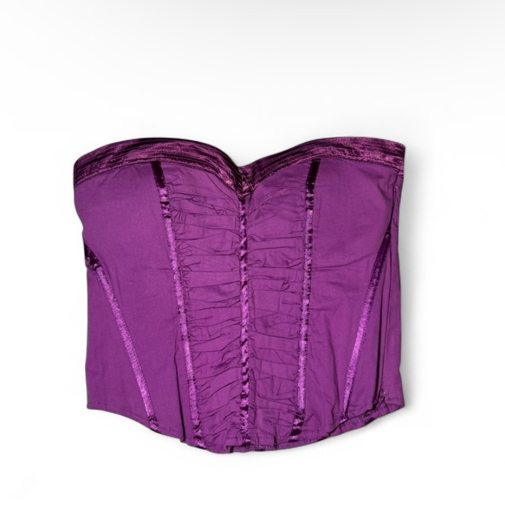 Vintage Y2K max rave purple corset top Size L 🪐